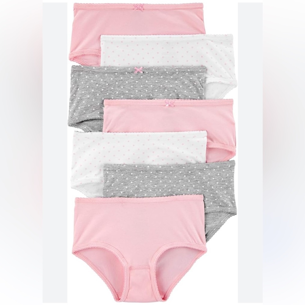 NWT Carter's Polka Dot and Solid Underwear Set Size 4/5